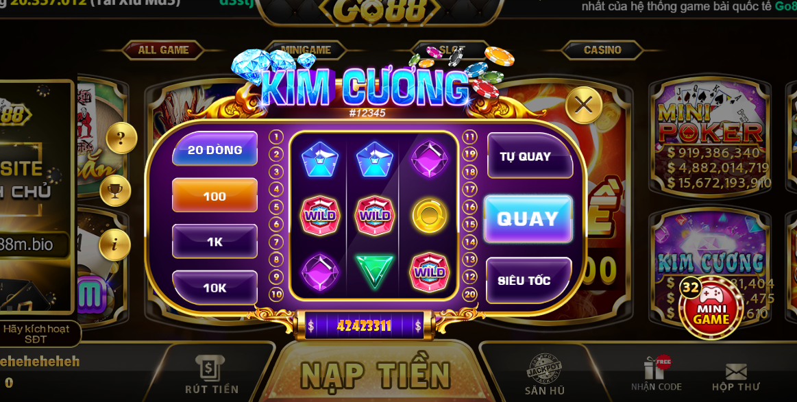 Giới thiệu về tựa game kim cương Go88